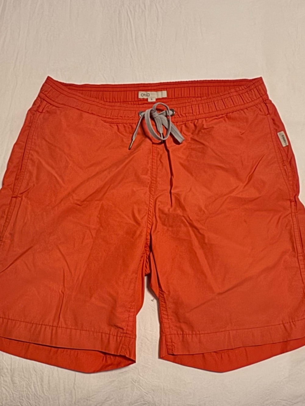 Onia Charles Red Swim Shorts 7” inseam